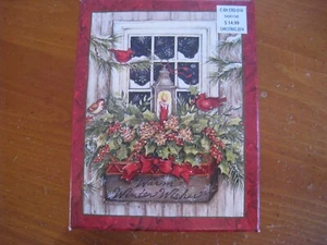 New Lang "Window Box & Snow" Boxed Christmas Cards by Susan Winget, 18 Cards - Picture 1 of 5