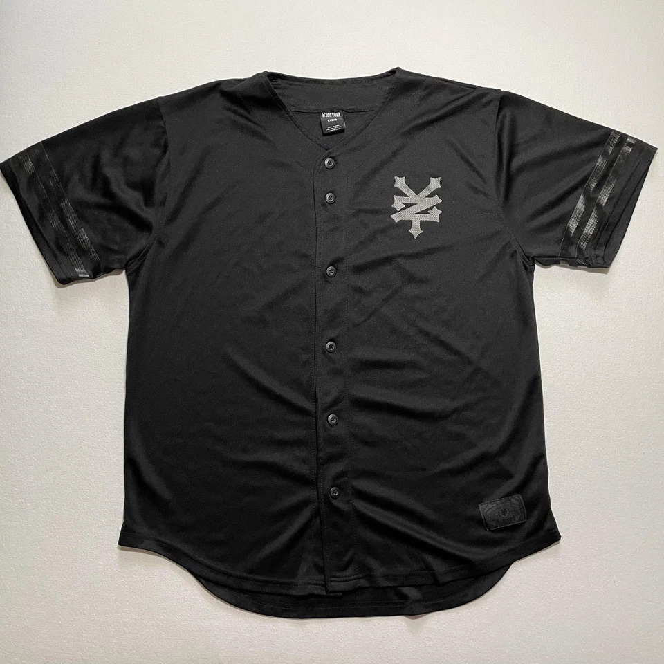 Vintage Zoo York Shirt Mens Large Black Baseball Jersey Button Up 93 Streetwear - Image 1 of 4