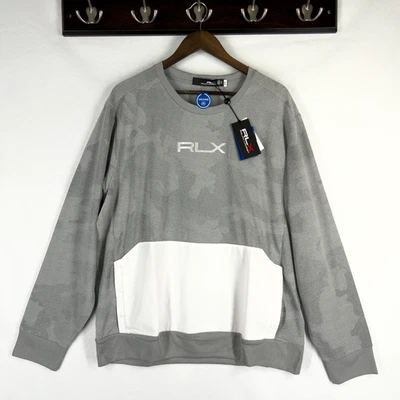 RLX Ralph Lauren Men's XL NWT Performance Golf Crewneck Jacquard Camo $148 - image 1 of 4