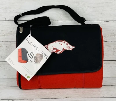 Manta de Picnic Arkansas Razorbacks Bolso Rojo Negro Tailgating Resistente al Agua NUEVO Foto 1 de 4