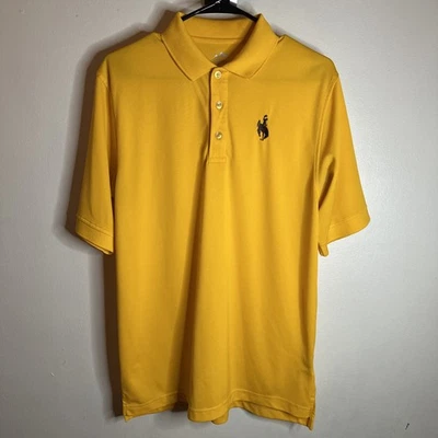 Polo Try-Mountain Hombre Wyoming Vaqueros Amarillo 3 Botones Talla Mediana Foto 1 de 4