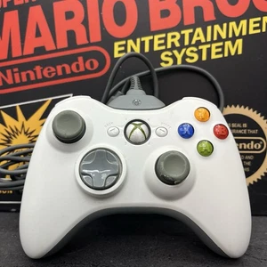 Microsoft Xbox 360 White Controller W.Play & Charge Kit TESTED FREE POSTAGE - Picture 1 of 8