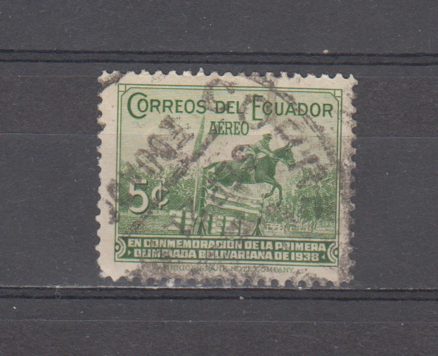ECUADOR: 1939 - USADO - SCOTT # C65 CORREO AÉREO / JINETE DEL EJÉRCITO Foto 1 de 1