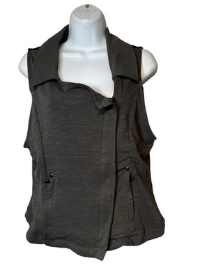 Colete True Craft cinza e preto GG feminino bolsos com zíper. Natureza ao ar livre - Imagem 1 de 4