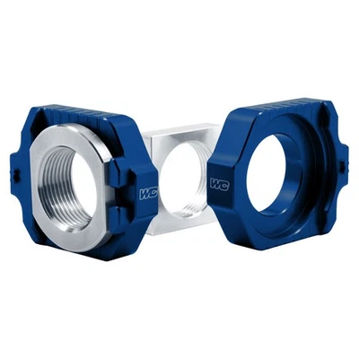 Works Connection Elite Axle Block Kit Blue For KTM 500 EXC-F 2017-2023 - Image 1 of 2