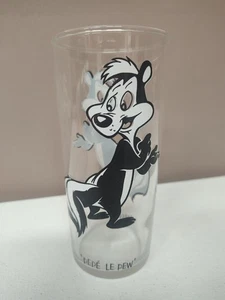 Vtg 1973 Pepe Le Pew Pepsi Collector Series Black Letters Federal Thin Glass - Picture 1 of 6