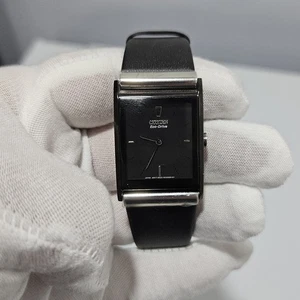 Citizen Eco-Drive 180 schwarzes Zifferblatt schwarzes Leder Herrenuhr BL6005-01E - neu ohne Karton - Bild 1 von 21