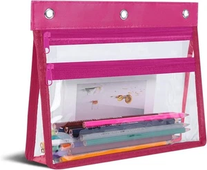 Pencil Pouch for 3 Ring Binder with 1.5 inch Expandable Large Capacity, Double P - Picture 1 of 6