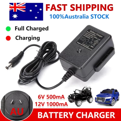 6V/12V Kids Car Battery Charger Electric Toys Motorcycle Scooter Power Adapter - image 1 of 4