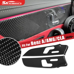 2PCS Real Carbon Fiber Front Door Panel Cover For Benz W177/V177/C118 2019+(LHD) - Foto 1 di 9