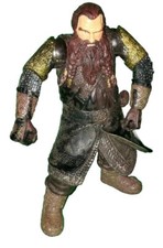 LORD OF THE RINGS Return Of King GIMLI Figure LOTR ToyBiz 2004 Missing Ponytail.