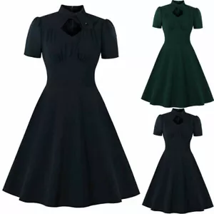 Vintage Womens Party Prom Evening Swing Dress Rockabilly 50s Retro Dresses - Picture 1 of 14