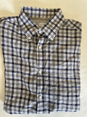 BRUNELLO CUCINELLI Check Print Button Down Shirt in Multi Size XXL $695 - Image 1 of 4