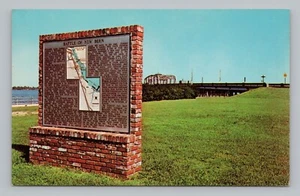 Postcard Battle of New Bern Monument & Neuse River Bridge North Carolina - Picture 1 of 2
