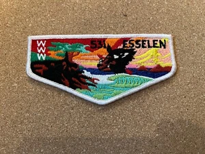 Colorful flap from Lodge 531 white border, swiss embroidery - Picture 1 of 2