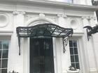 INCREDIBLE VICTORIAN STYLE HAND WROUGHT IRON CANOPY - AWNING WITH GLASS - CCT1