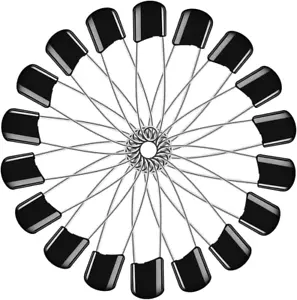 50 Stück Windelnadeln, Kunststoffkopf Sicherheitsnadel mit sicheren Verriegelungsverschlüssen (schwarz) - Bild 1 von 12