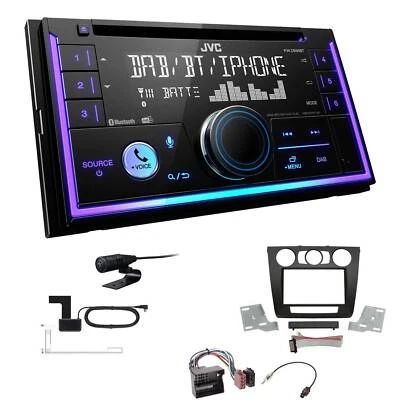 JVC KW-DB95BT Autoradio Bluetooth DAB+ für BMW 1er manuelle Klima ohne Canbus - Bild 1 von 4