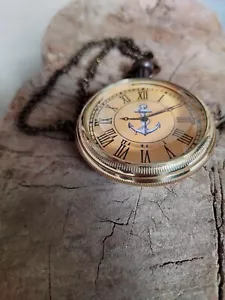 Antique Brass Victoria Pocket Watch 1875 Vintage Nice - Picture 1 of 3