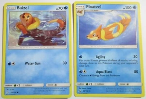 Buizel 35/156 & Floatzel 36/156 Ultra Prism 2 Pokemon Card - Picture 1 of 1