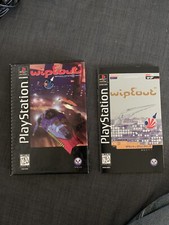 WipEout Sony PlayStation PS1 Rare Long box Variant Case And Manual Only