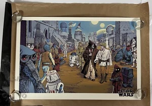 Mondo Star Wars We Must Be Cautious Blue Sky Variant Poster by Mike Sutfin - Picture 1 of 4