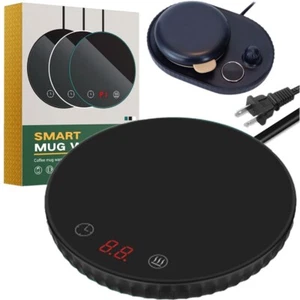 Electric Coffee Mug Warmer Tea Milk Cup Heater Pad Desk Temperature Adjustable - Picture 1 of 19