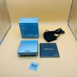 GBA SP Pearl Blue Nintendo GameBoy Advance Handheld-System mit OVP - Bild 1 von 18