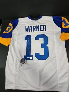 KURT WARNER RAMS SIGNED AUTOGRAPHED CUSTOM JERSEY HOF 17 INSCRIPTION BECKETT COA - Picture 1 of 1