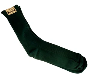 Calze eleganti uomo vintage tubo 100% nylon elasticizzato verde nuove tg 10-13 nonno core - Foto 1 di 3