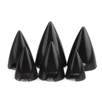 4"/101.6 Carbon Fiber Cone Prop Spinner W/ Alu Backplate&Screw For Gas RC plane - Image 1 of 4