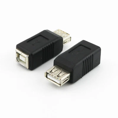1pcs USB 2.0 Type A Female to USB B Female Adapter Connector For Printer Scanner - Image 1 of 4