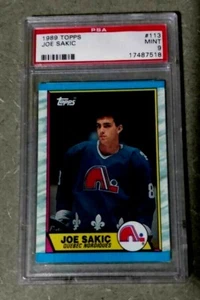 1989 Topps Joe Sakic Rookie Card PSA 9 MINT #113 RC Low Pop Tough Card - Picture 1 of 1