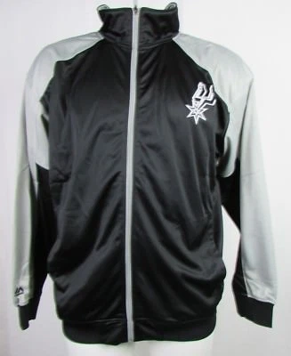 Jaqueta de pista San Antonio Spurs NBA masculina grande e alta com zíper completo   - Imagem 1 de 4