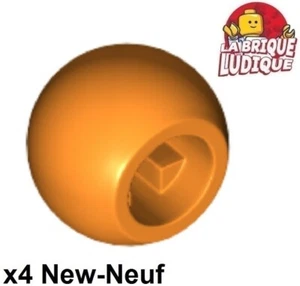 LEGO Technic 4x Kugel Ball Rund Kugel Dichtung Kugel Orange 32474 Neu - Picture 1 of 1