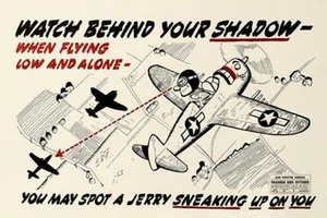 Watch Behind Your Shadow - 1944 - Training Aids Aviation Magnet - Picture 1 of 2