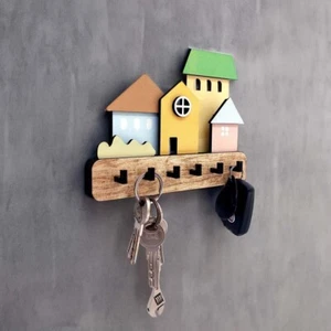 Key Holder for Wall Entryway Organizer Key for Home Decor Wall Hooks Hangers - Picture 1 of 8