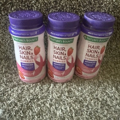 3 Pack Hair, Skin & Nails Gummies 6000 mcg 240 count (3x80) Advanced 2 x Biotin - Image 1 of 2