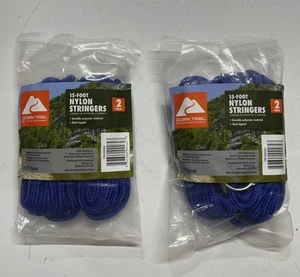 Stringhe Nylon 4-15' Ft DAZIO PESANTE BLU Punta Acciaio Ozark Trail Fishing NUOVE - Foto 1 di 2
