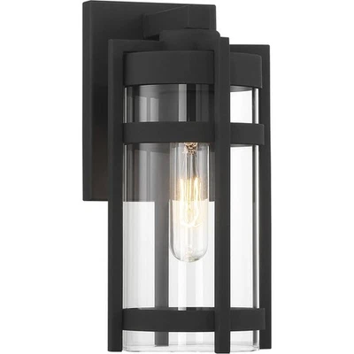 Nuvo Lighting 60/6571 Tofino Outdoor Wall Light Textured Black and Clear Seeded - Изображение 1 из 4