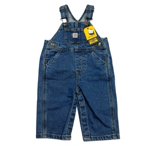 Carhartt Denim Latz Overall Baby Jungen Größe 6M Medium Wash Blau Jeans - Bild 1 von 7