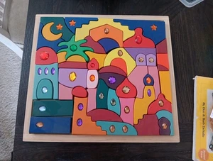 Montessori Wooden Building Blocks Puzzle Colors Complete - Picture 1 of 3