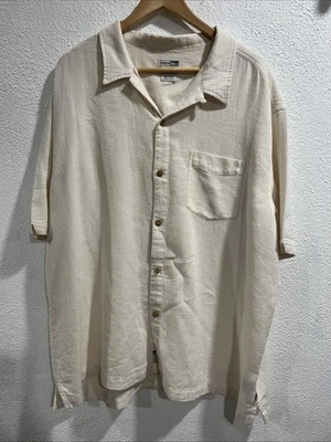 Mens REI Recreational Equipment Inc. Beige Short Sleeve Button Front Shirt XXL - Image 1 of 4
