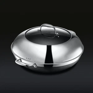 Wok ibrido Hexclad 14" con coperchio - Foto 1 di 5