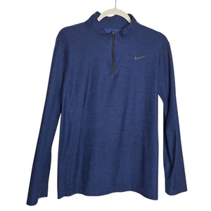 Nike Herren Dri Fit Hemd Viertelreißverschluss Langarm leichte Activewear Small - Bild 1 von 10