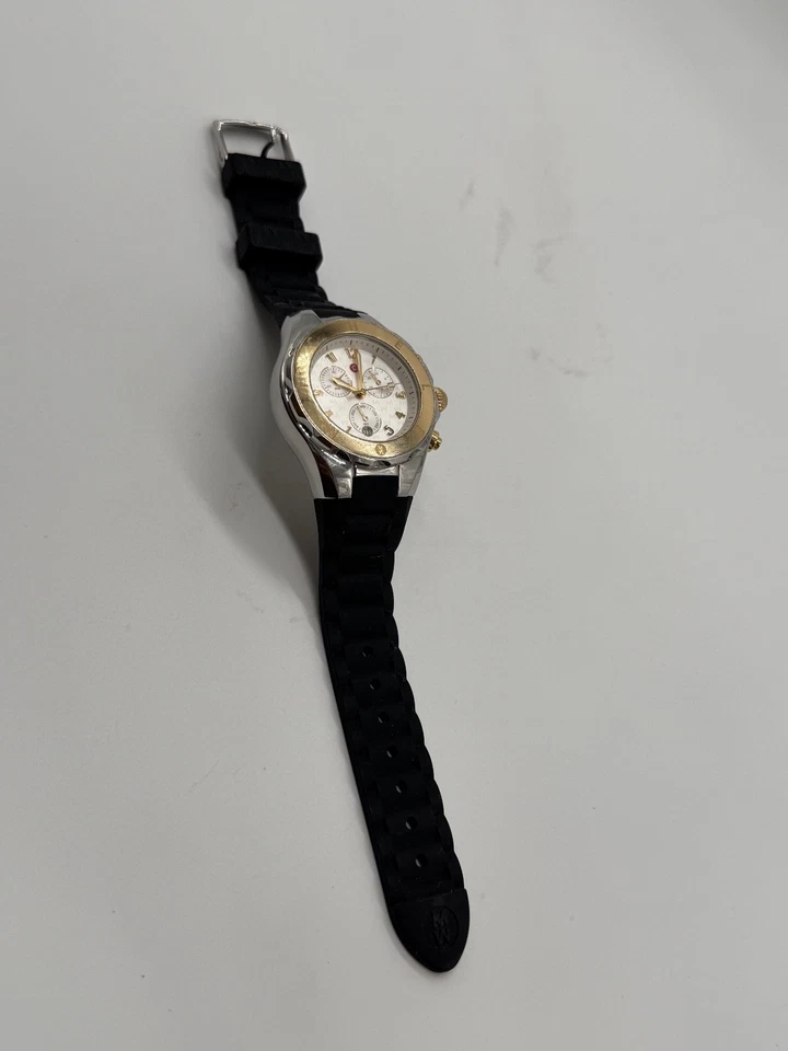 Reloj para mujer Michele Deco Tahitian Jellybean correa de silicona negra Foto 1 de 4