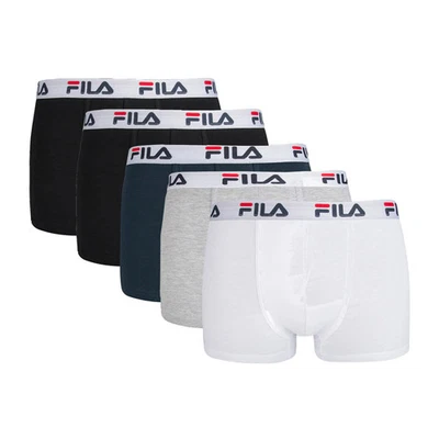 Fila Hombre Boxer Shorts, 5er Paquete - Logotipo Federal, Urban, Cotton Stretch, - Imagen 1 de 4