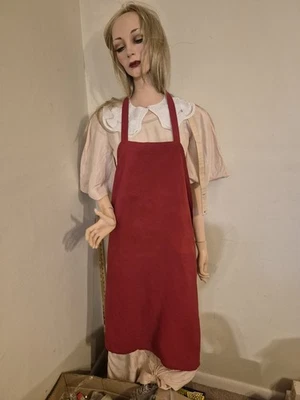 2-Adult Unisex Aprons Bib Waist kitchen server waiter Red  Used - Image 1 of 4