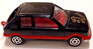 PEUGEOT 205 GTI SCHWARZ 1/53 VON MAJORETTE No.281 FRANCE 80ERJAHRE - Bild 1 von 7