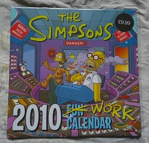 Versiegelter unbenutzter The Simpsons Fun Arbeitskalender 2010 tolle Bilder - Bild 1 von 8